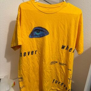 Yellow T-Shirt with Eye Graphic